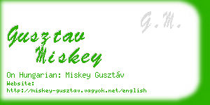 gusztav miskey business card